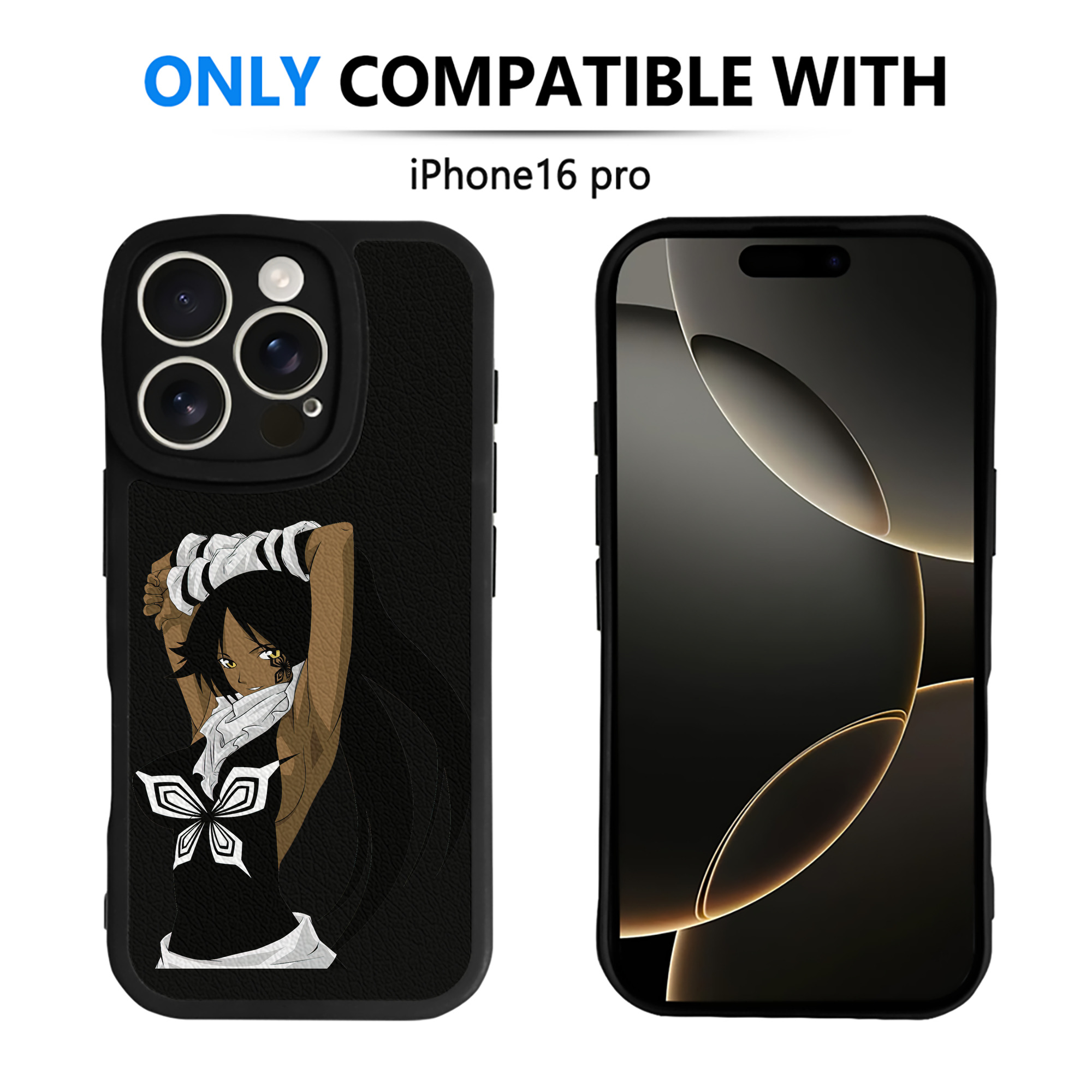 （画像用） ブリーチ 四楓院 夜一（しほういん よるいち） BLEACH Shihouin Yoruichi 【iPhone 16シリーズ対応】シリコンスマホケース（レザー調） 材質：シリコン